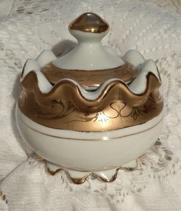 чайно кофейный набор: Чайный сервиз, набор посуды, на шесть персон из фарфора с напылением — 7