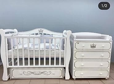 попы: Детская гарнитура, Для девочки, МДФ, цвет - Белый — 1