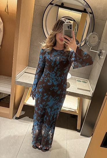 платье шикарное: Модное платье в макси длинне. Ткань шифон с платьем комбинашкой — 1