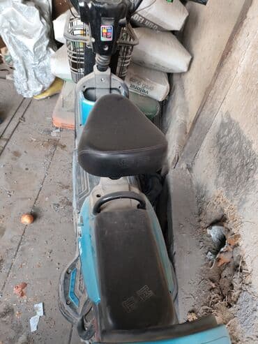 купить трехколесный электроскутер бу: Есть торг!! Голубой электрический скутер с корзиной спереди — удобный — 3