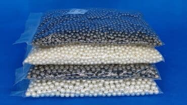 работа в бишкеке швейный цех упаковщик 2020: Жемчуг 6,8 Цвета : айвори, черненные Без дырок, набиваются на станке — 1