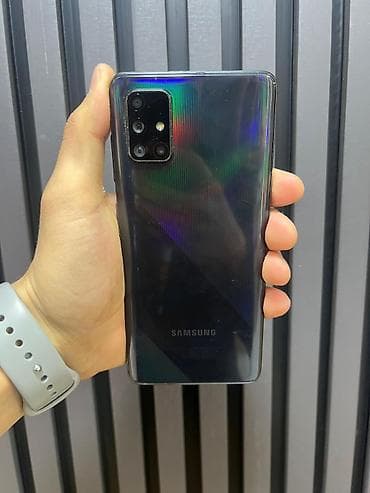 Samsung Galaxy A71, Б/у, 128 ГБ, цвет - Черный, 2 SIM
