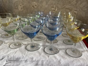 каменные столешницы: Фужеры "Гусь Хрустальный" Состояние всех идеальное! 3 цвета по 11 штук — 4