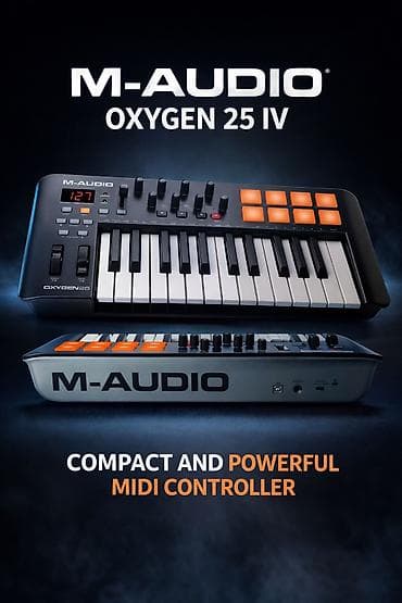 M-Audio Oxygen 25 mkIV компактная и мощная MIDI-клавиатура для