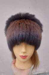 химар платок: Шапка женская, натуральный мех на вязаной основе. цвет градиент. Были — 3