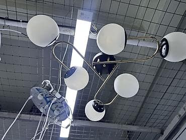 потолочные лампы: Потолочная люстра с 6 плафонами - Тип: потолочная люстра на жёстком — 1