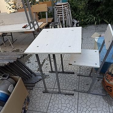 small table: Учебные парты и стулья на металлическом каркасе - Комплекты — 1