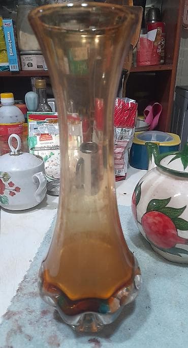 мандарин ящик: Высокая декоративная ваза из стекла - Материал: толстостенное стекло — 3