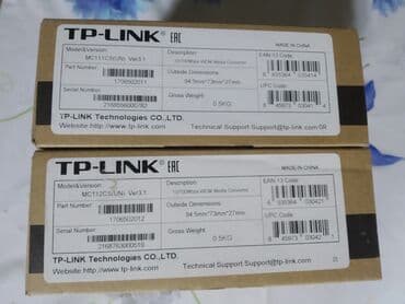 кабель оптический: Оптические медиаконвертеры. Optical Media Converter Tp-Link MC111CS; — 2