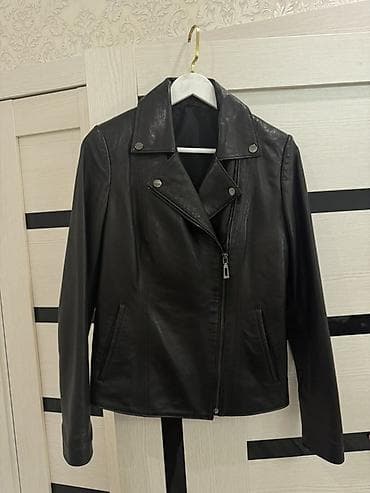 leather jacket: Кожаная куртка, Косуха, Натуральная кожа, Приталенная модель, M — 1