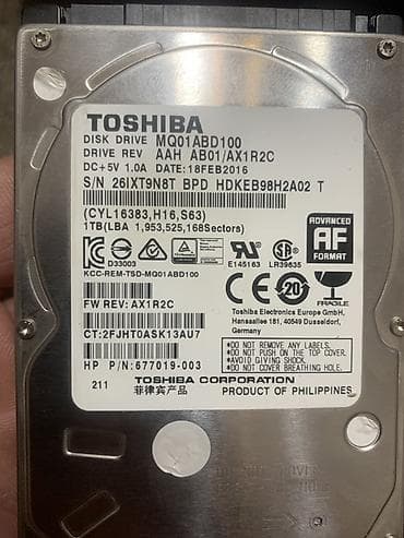 ssd macbook: Накопитель, Toshiba, HDD, 1 ТБ, 2.5", Для ноутбука — 1