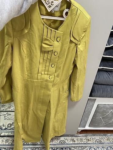 Пальто, Осень-весна, По колено, Приталенная модель, M — 2