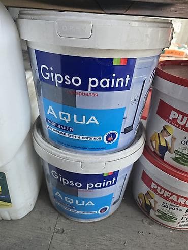 Краска Gipso Paint AQUA — супербелая моющаяся водно-дисперсионная at lalafo.kg Краска Gipso Paint AQUA — супербелая моющаяся водно-дисперсионная