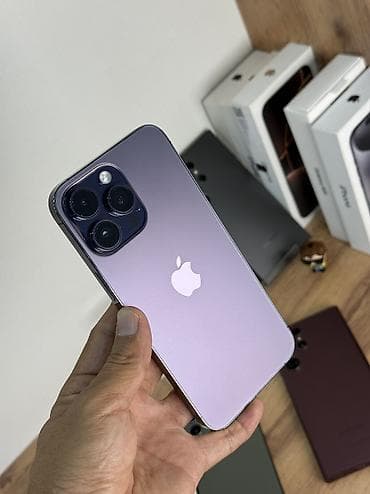 IPhone 14 Pro Max, Б/у, 512 ГБ, Deep Purple, Защитное стекло, Чехол, 85 %