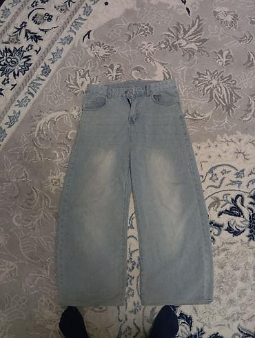 Шорты: Джинсы широкие (baggy), светло‑голубой деним унисекс - Посадка — 1