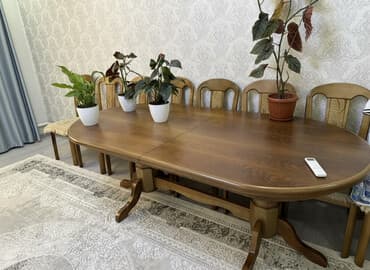 фабрика мебели столы кухонные: Стол для зала, Б/у, Складной, Овальная — 2