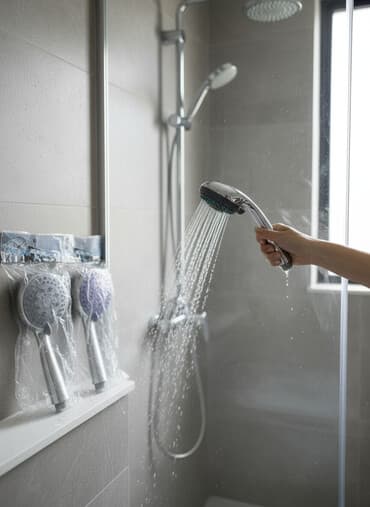 струйный: Душевые насадки, лейки, Глянцевое, Серебристый — 1