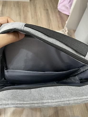 бекер телефон: Городской рюкзак для ноутбука, серый меланж.Абсолютно новый — 3