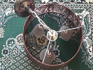 Люстралар: Продаю красивую 3х рожковую люстру, б/у. Люстра- абажур в рабочем — 8