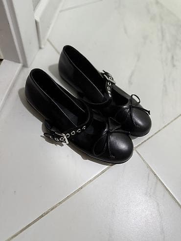 Балетки miu miu в черном цвете - Материал: гладкая натуральная кожа