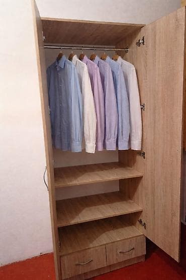 секретер с полкой: Шкаф для одежды, Новый, Прямой, ЛДСП — 3