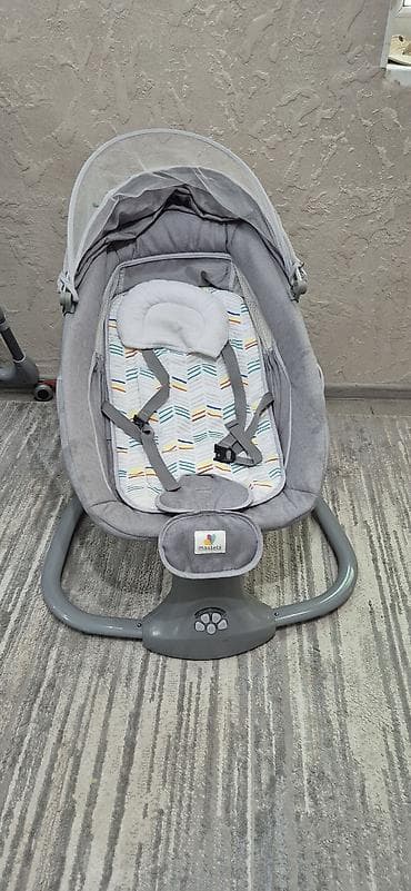 maribel люлька: Детский шезлонг, Б/у, Электронная, Другой материал, цвет - Серый — 2