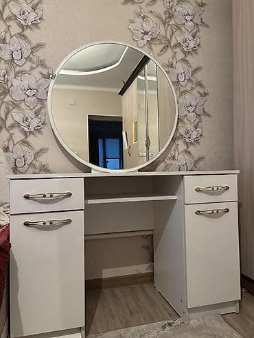 столешницы: Туалетный столик, С зеркалом, цвет - Белый, ЛДСП — 3
