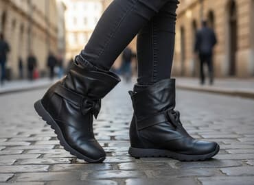 обувь для работы: Демисезонные сапоги 36 размер из натуральноц кожи. Удобная комфортная — 1