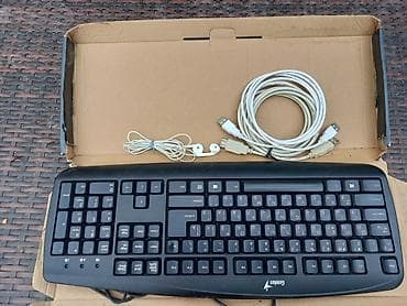 клавиатура genius: Клавиатура, Мембранная, Проводное подключение, Размер: 100% — 1