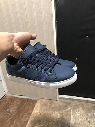 Мужские кроссовки, 42, Burberry, Б/у, цвет - Синий, Самовывоз