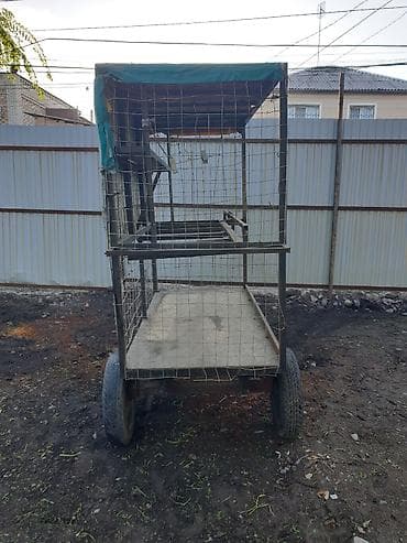 Садовые инструменты и инвентарь: Садово-строительная тачка и тележка, Стальная, Четырехколесная — 5