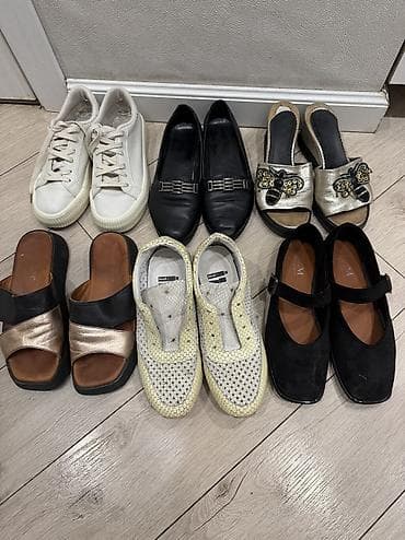 Отдам даром: Натуральная кожа 38 размер. Все чистые, без запаха. Черные балетки — 1