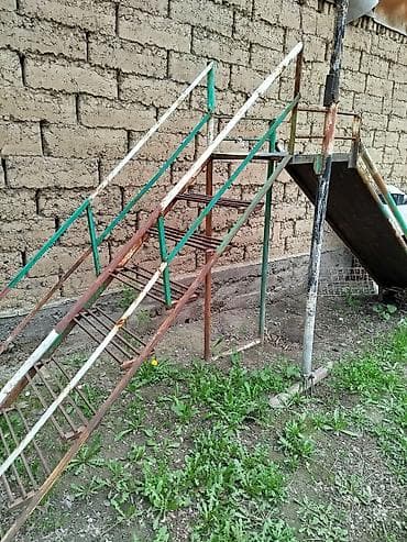 передвижной домик: Детская горка Для улицы, Металл — 4