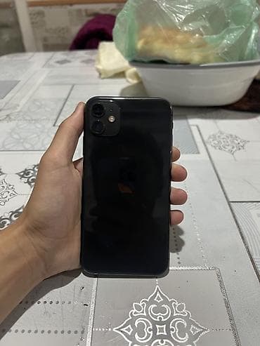 IPhone 11, Б/у, 64 ГБ, Черный, Зарядное устройство, Защитное стекло, Кабель, 80 %