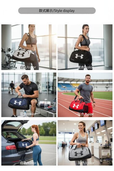 сумка для документов женская: Спортивная сумка, Материал: Нейлон, Унисекс — 2