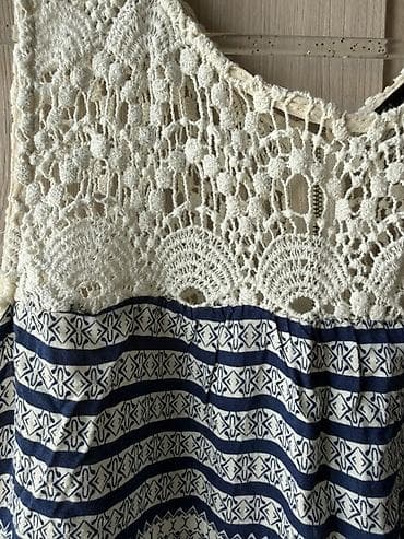 одежда на лето: Платье без рукавов с кружевным верхом - Дизайн: верхняя часть — 2