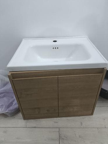 раковины тумбы: Тумба для ванны, С раковиной, Другой материал, цвет - Белый — 1