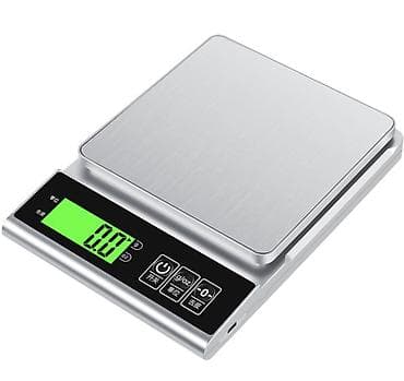 kg camera: Кухонные электронные весы с платформой из нержавеющей стали - Плоская — 1