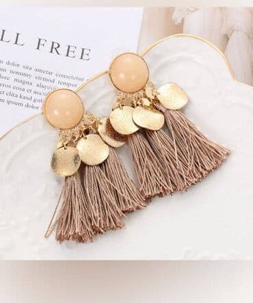 платье леопардовое: Серьги Подвески с кисточками в этническом стиле ✨ Яркие и необычные — 2