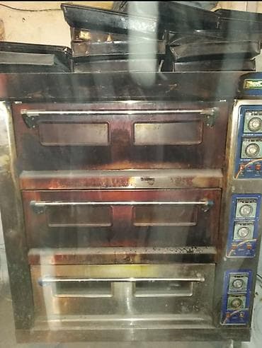 Для кафе, ресторанов: Промышленная пекарская печь, 3-х ярусная (каждый ярус с отдельным — 2