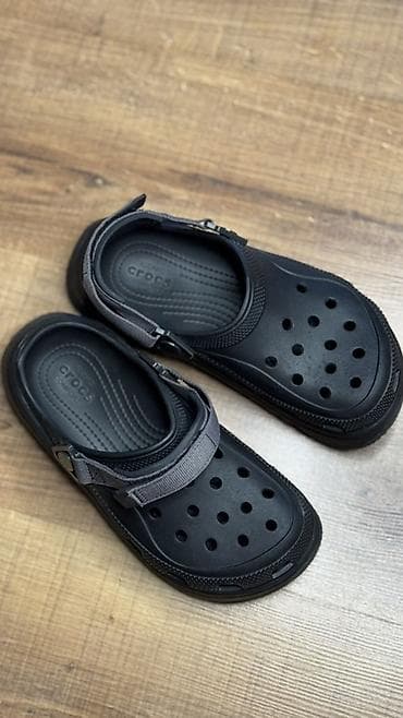 демисезонный обувь: Сабо, 36, 37, Crocs, Б/у, цвет - Черный, Самовывоз — 1