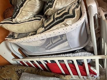 Манежи-кровати: Детская колыбель-люлька с каркасом на полозьях (можно использовать как — 2