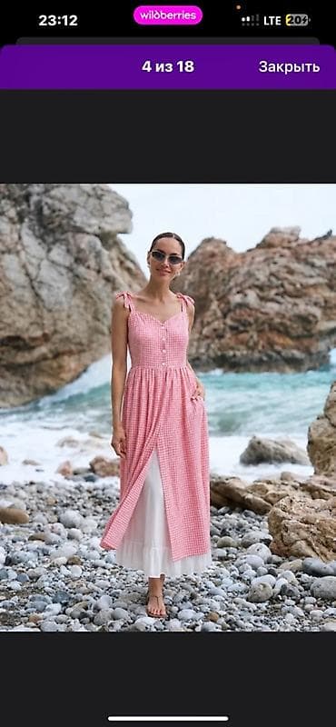 крестьянка: Повседневное платье, Made in KG, Лето, Длинная модель, Хлопок, Крестьянка, S, XL, 3XL — 1