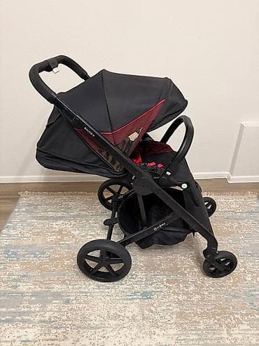детский коляска бу: Коляска, Cybex, цвет - Черный, Б/у, Самовывоз — 8