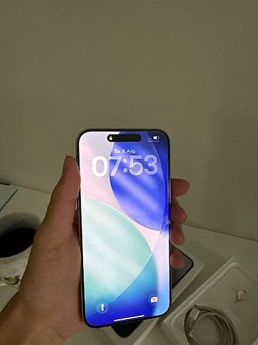iphone 128: IPhone 15 Pro Max, Б/у, 256 ГБ, White Titanium, Чехол, Кабель, Коробка, 80 % — 2