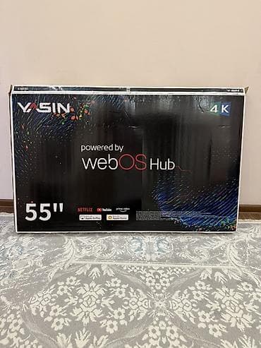 старлайн бишкек: Смарт-телевизор YASIN 55" 4K UHD - Диагональ: 55 дюймов - Разрешение — 1