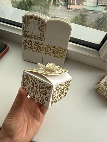 коробочка для подарка: Подарочные коробочки-самосбор с декоративной бабочкой 183 штук 10 сом — 4