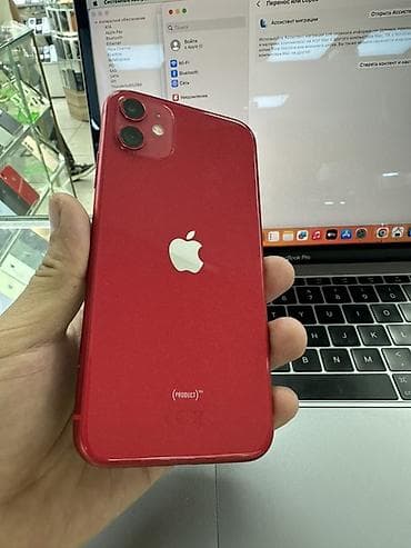 купить телефон айфон 11 бу: IPhone 11, Б/у, 128 ГБ, Красный, В рассрочку, 100 % — 1