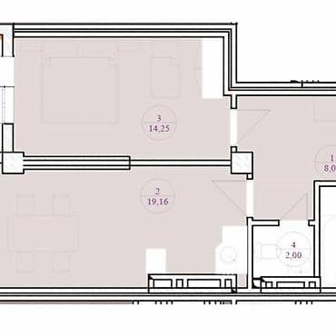 кывартиры: 1 комната, 49 м², 6 этаж, Готовая ПСО (под самоотделку) — 5
