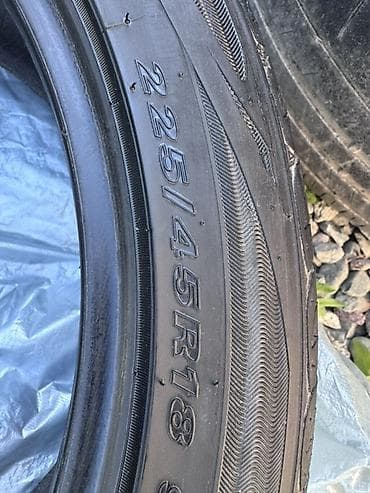 rav4 2001: Шины 225 / 45 / R 18, Лето, Б/у, Комплект, Легковые — 2